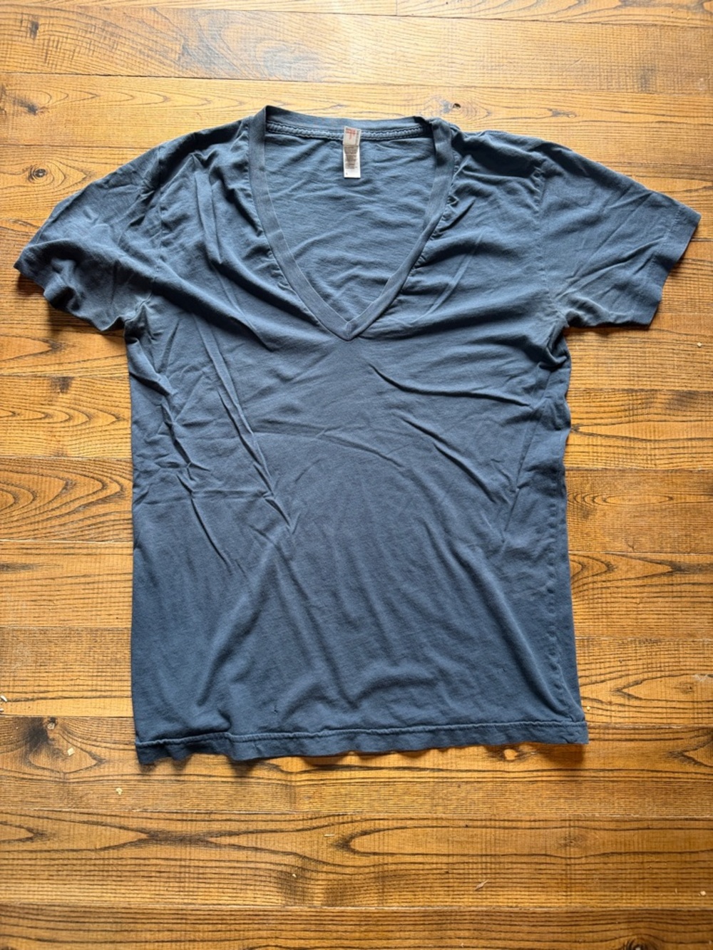 American Apparel Men's Deep V-Neck T-Shirt - Slate Blue
